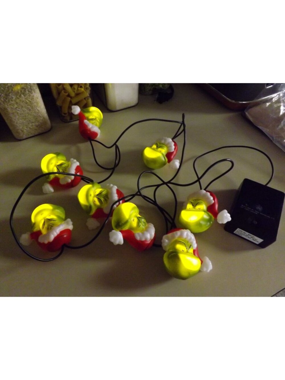 Gemmy Dr. Seuss The Grinch Projection Musical Light String 8 Lights See Video